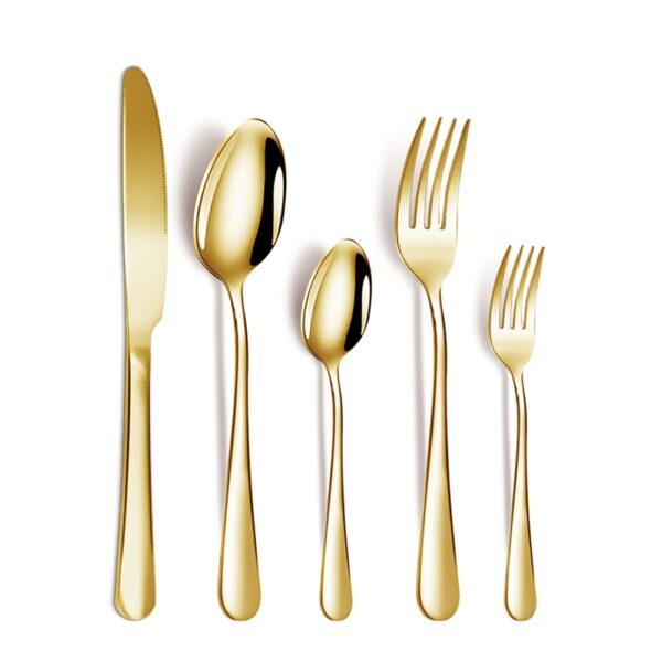 Stainless Steel Tableware Suit 5-piece Set - Image 5