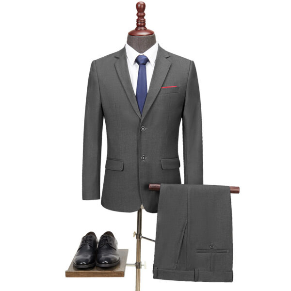 Men's Casual Business Suit Two-piece Suit Plus Size Work Ball Suit Men - Image 10