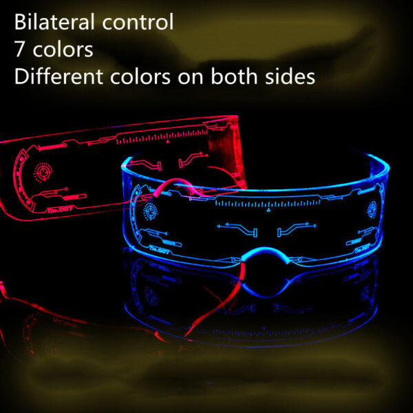 LED Luminous Glasses Party Bar Disco Punk Glasses Futuristic Style Festival Goggles Decoration Gifts - Image 9