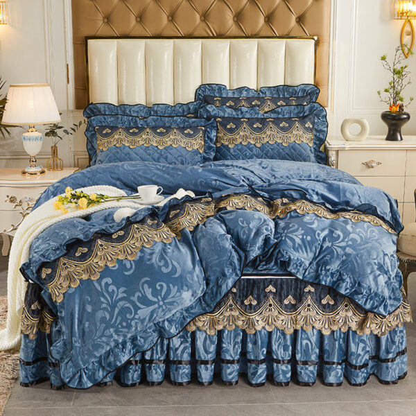 Detachable Bedding Four-piece Duvet Cover Bed Skirt - Image 3