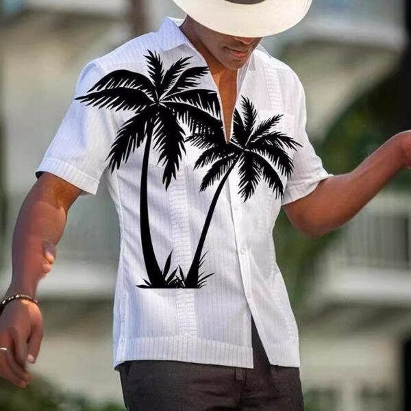 3D Summer Casual Printed Hawaiian Shirt Men Vacation Seaside Wear