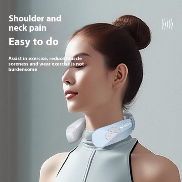 Electric Neck Massager EMS Pulse Rechargeable USB Cervical Traction Therapy Massage Stimulator Pain Relief Heating Function - Image 6