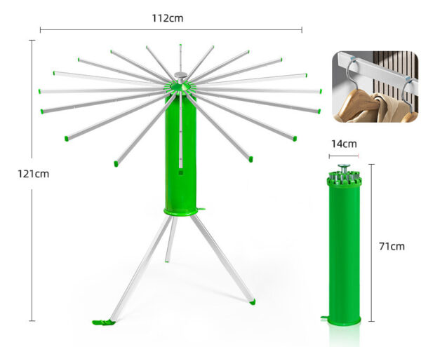 Household Floor Folding Clothes Drying Rack - Image 2