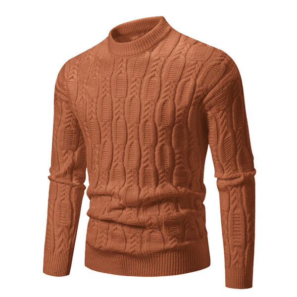 Men's Fashionable Warm Casual Round Neck Sweater - Image 9