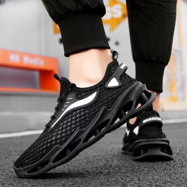 Men's Lace-up Sneakers Mesh Sports Shoes Fashion Hollow-sole Low Top Running Shoes - Image 2