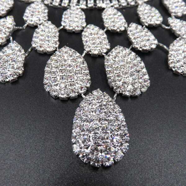 Gorgeous Diamond Necklace Set Wedding Bride Evening Costume Jewelry Set To Map Samples - Image 2