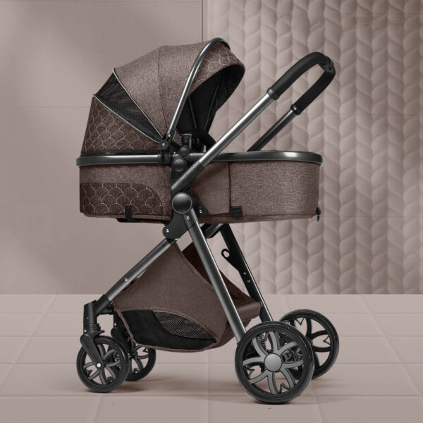 Lightweight Folding Two Way Shock Absorbing Newborn Baby Stroller - Image 2