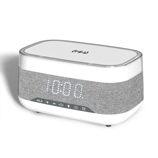 Intelligent Multifunctional Alarm Clock Bluetooth Speaker Wireless Charger Fast Charge Clock Atmosphere Night Light Home Decor - Image 4