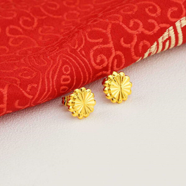 24K Gold Plated Earrings Euro Gold Jewelry New Popular Earrings - Image 4