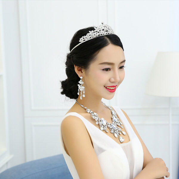 European And American Rhinestone Big Crystal Bridal Sleeve Chain, Bridal Jewelry Set, Wedding Dress Accessories - Image 4