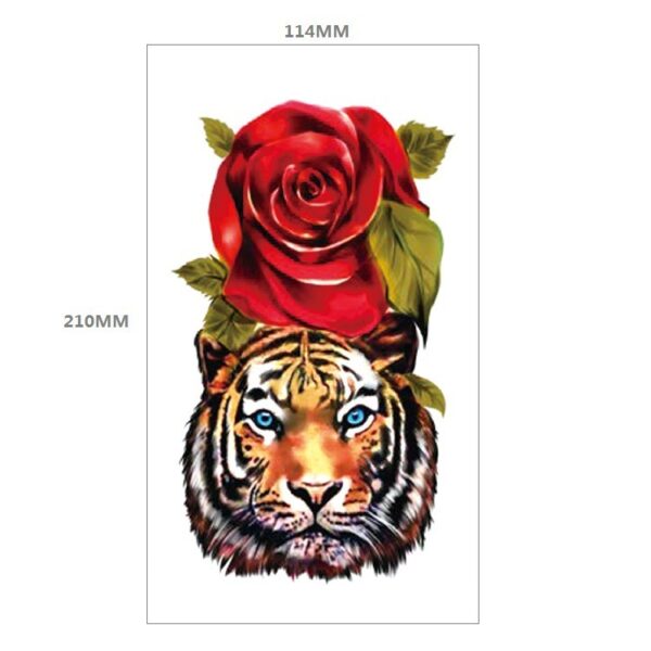 Animal Pattern Tiger Lion Half Arm Water Transfer Imitation Tattoo - Image 5