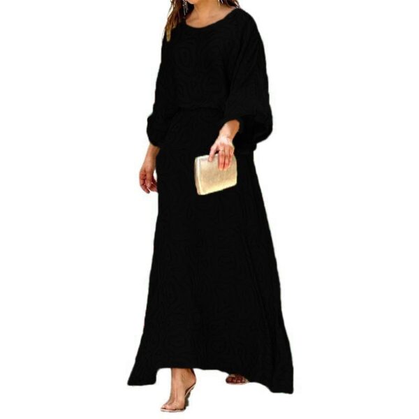 2pcs Women's Dress Suits Fashion Loose Printed Long Sleeve Top And High Waist Long Skirt - Image 10