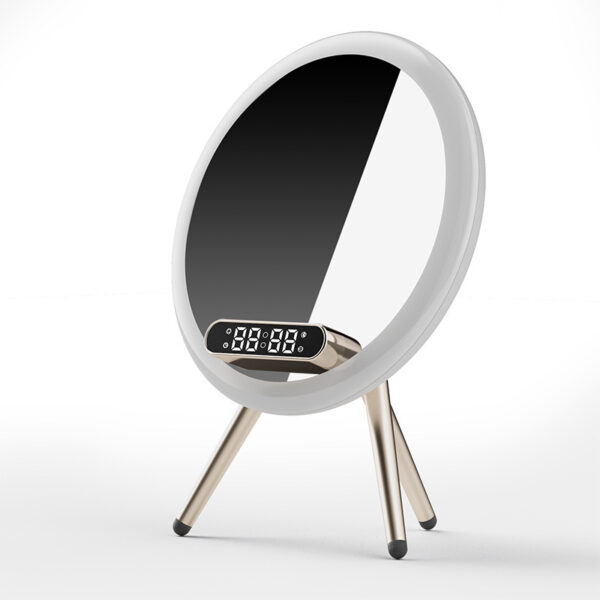 New Multi -function LED Mirror Alarm Clock Wireless Charger Digital Clock Time USB Table Clock - Image 10