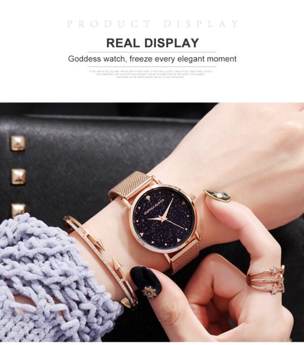 Women's Waterproof Starry Simple Quartz Watch - Image 2