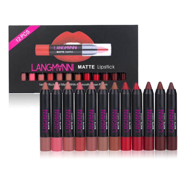 Non-Stick Cup Matte Lipstick And Lip Gloss Set - Image 2