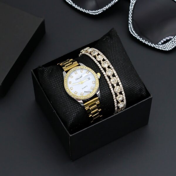 Women's Watch Affordable Luxury Fashion Diamond Foreign Trade Women's Watch Bracelet Student Watch Gift Suit - Image 10