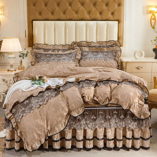 Detachable Bedding Four-piece Duvet Cover Bed Skirt - Image 8