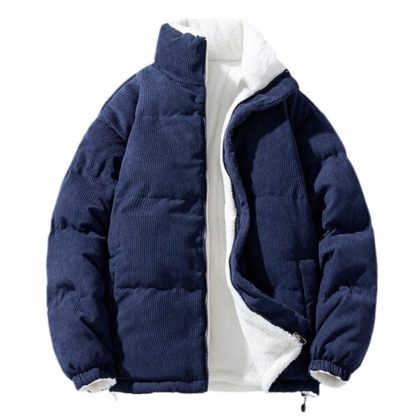 Winter Corduroy Double-sided Cotton-padded Jacket For Men - Image 5