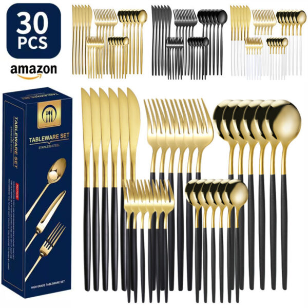 Stainless Steel Knife And Forks 30-piece Tableware Set Suit