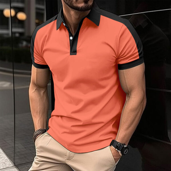 Men's Short Sleeve Business Shirt Summer Casual Polo Shirts - Image 9