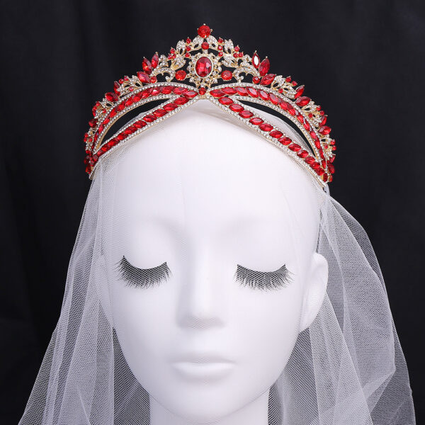 Wedding Crown Headdress Bridal Rhinestone Wedding Style Crown Accessories - Image 4