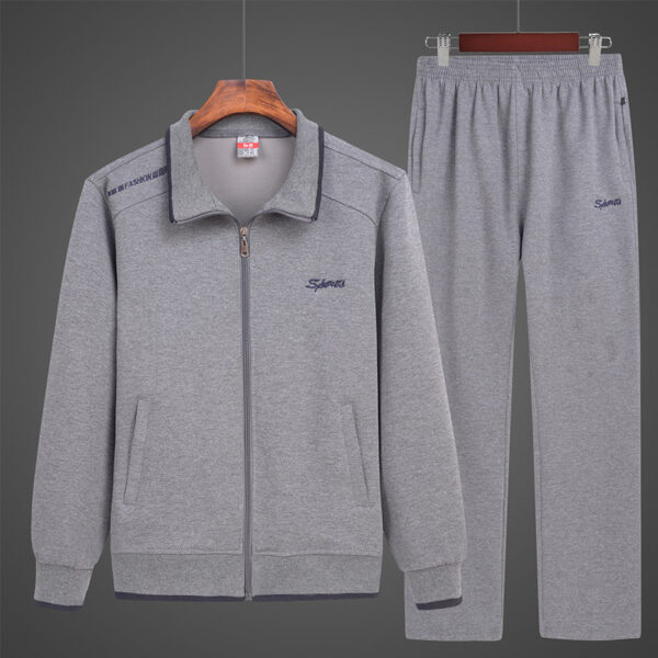 Men's Sport Suit Loose Autumn Winter Sweater Middle-aged And Elderly Casual Sportswear - Image 2