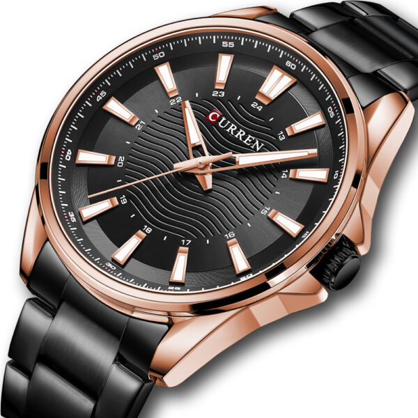 Mens Fashion Business Steel Strap Quartz Watch - Image 4