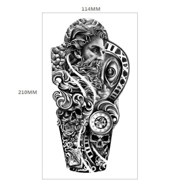 Animal Pattern Tiger Lion Half Arm Water Transfer Imitation Tattoo - Image 4