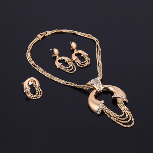 Electroplating Alloy Four-piece Bridal Jewelry Set - Image 4