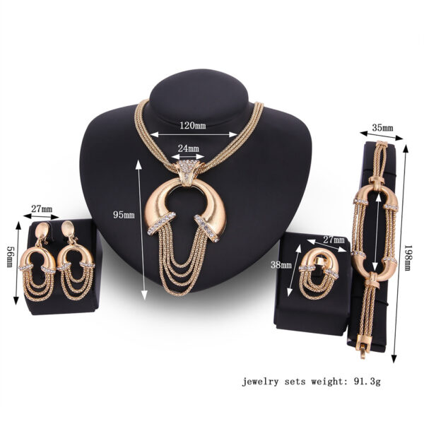 Electroplating Alloy Four-piece Bridal Jewelry Set - Image 2