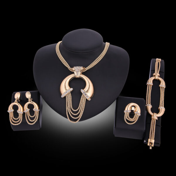 Electroplating Alloy Four-piece Bridal Jewelry Set - Image 6