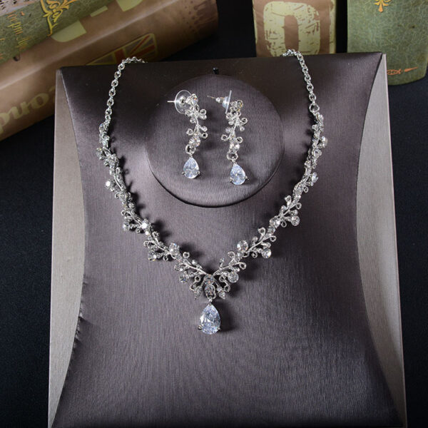 TL205 Korean bridal Rhinestone Earrings, necklace, bridal jewelry, Wedding Tiara, accessories, suits - Image 3