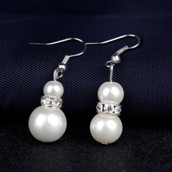 The Bride Wedding Earrings Necklace Three Piece Suit Danbi Pearl Necklace Jewelry. - Image 5