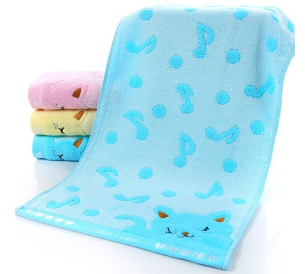 Bamboo Fiber Kitten Face Bath Towels - Image 2