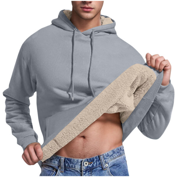 Cold Protection Cashmere Hoodie Cardigan Hooded Casual - Image 5