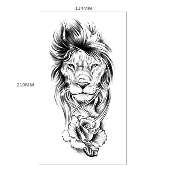 Animal Pattern Tiger Lion Half Arm Water Transfer Imitation Tattoo - Image 8