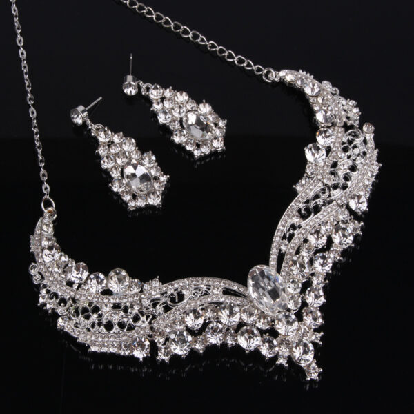 Necklace Alloy Diamond Large Crystal Jewelry Set - Image 5