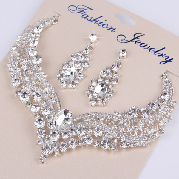 Necklace Alloy Diamond Large Crystal Jewelry Set - Image 4