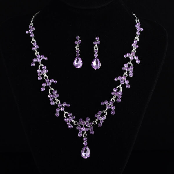 Bridal jewelry, necklace, earring set, wedding dress, jewelry accessories, fast selling pass - Image 3