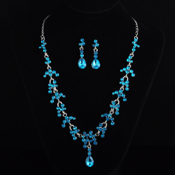 Bridal jewelry, necklace, earring set, wedding dress, jewelry accessories, fast selling pass - Image 2