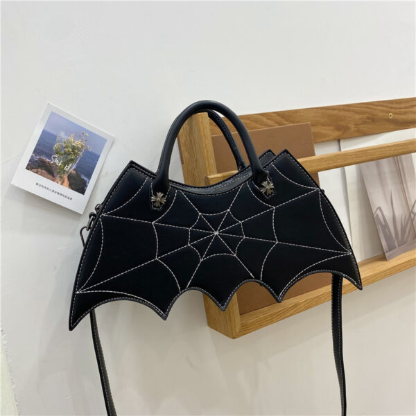 Halloween Spider Web Shape Shoulder Bags Personality Batgirl Tide Pu Handbags Fashoin Messenger Crossbody Bag - Image 4