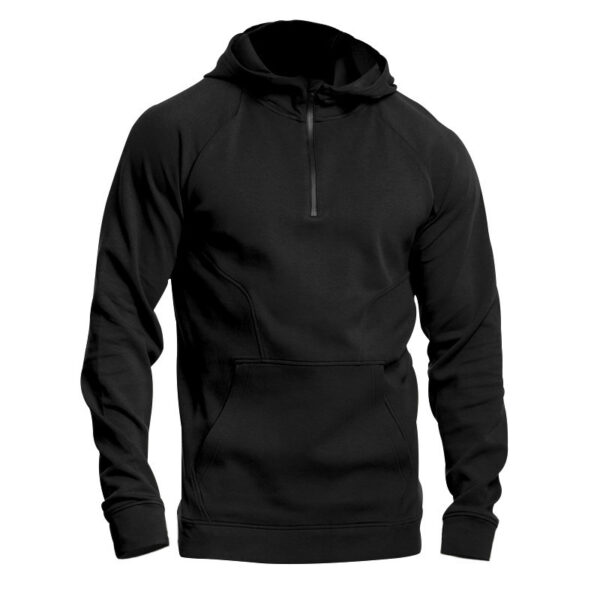 Cross-border Ebay New Long Sleeve Sweater Leisure Pullover Hooded Half Zipper Block Brushed Hoody Men - Image 6