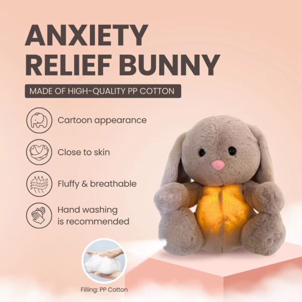 Breathing Rabbit Soothing Sensory Plush Toy With Relieve Anxiety Bunny Comforter Breathes For Newborn Conciliate Baby - Image 6