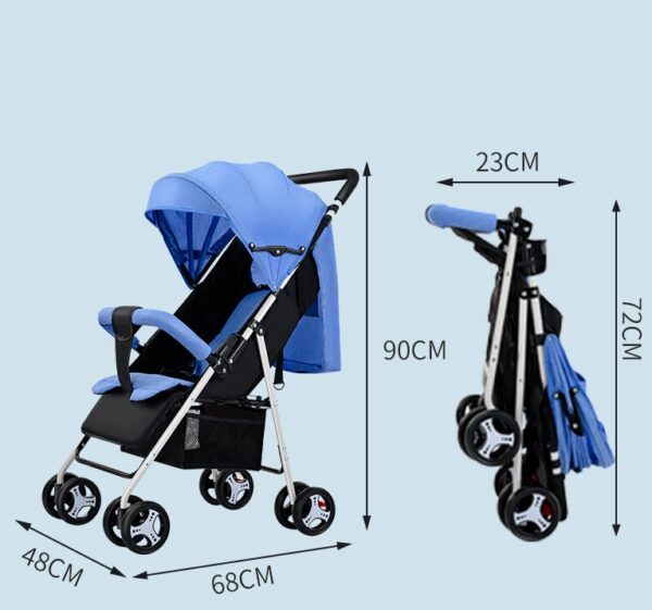 Lightweight Folding Baby Stroller - Image 4