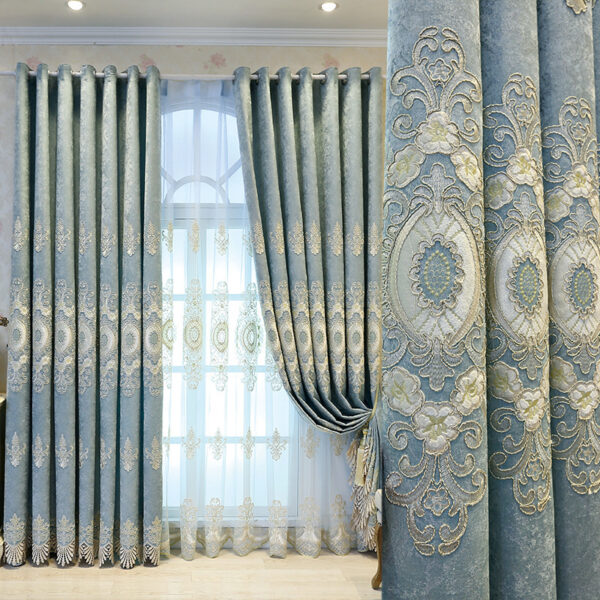 Living Room Bedroom Embroidered Curtain Shading