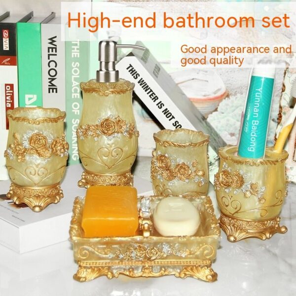 European Style Bathroom 6-piece Set Bathroom Suit - Image 2