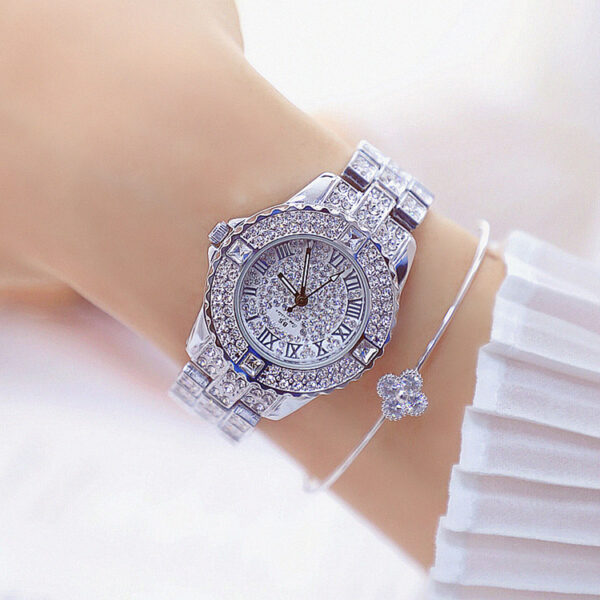 Reloj De Pulsera Para Mujer Oro Lujo De Cristal Relojes Con Diamantes Relojes - Image 4