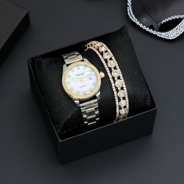 Women's Watch Affordable Luxury Fashion Diamond Foreign Trade Women's Watch Bracelet Student Watch Gift Suit - Image 8