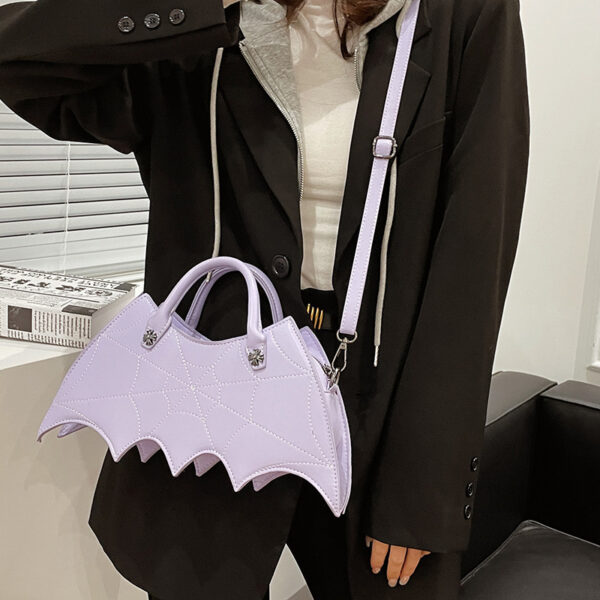 Halloween Spider Web Shape Shoulder Bags Personality Batgirl Tide Pu Handbags Fashoin Messenger Crossbody Bag - Image 2