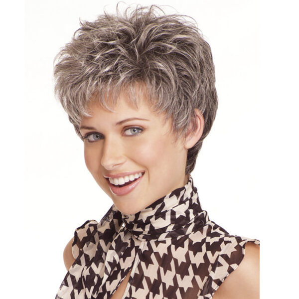 Middle-aged Mom High-temperature Fiber Rose Net Wig - Image 5